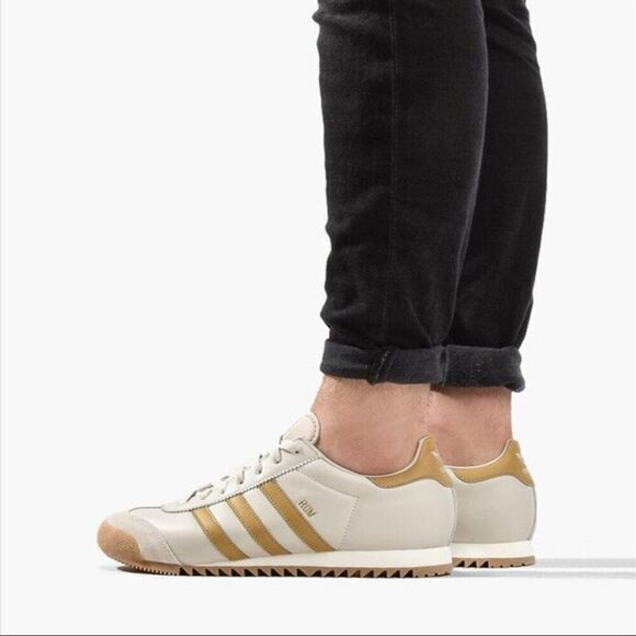 Vintage 1970s Adidas Rom in the Tan Leather Light Brown stripes 7 mens 8 wmns - Picture 9 of 10